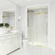Elan E-Class 56-60" W x 76" H Sliding Frameless Shower Door with 3/8" Clear Glass