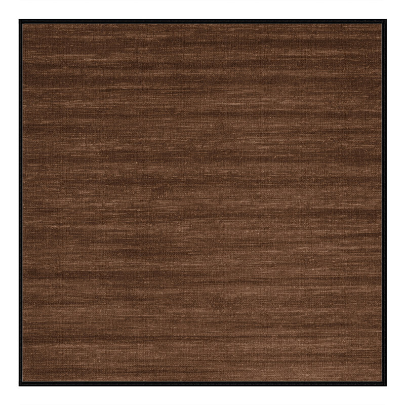 Tapis brun uni lavable à la machine, Carré 5 pi