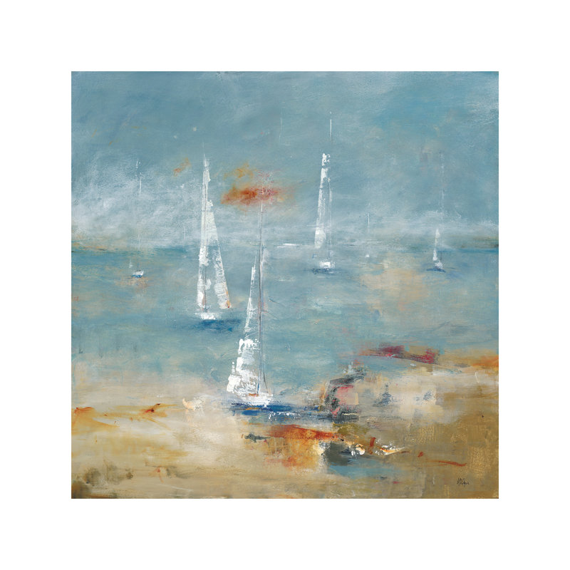 Sail Away by Lisa Ridgers - Wrapped Canvas Painting, 93.98 cm H x 93.98 cm W x 3.175 cm D