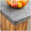 Grande table rectangulaire moderne avec plateau à motif gris ciment et grands pieds en panneau de fibres à densité moyenne
