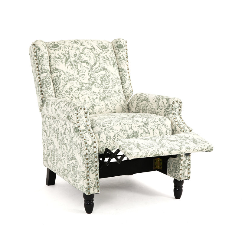29.13cm Wide Standard Recliner, Green Rococo
