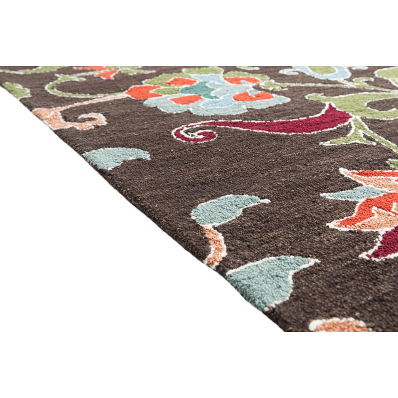 Tapis brun foncé 5 x 8 Parris