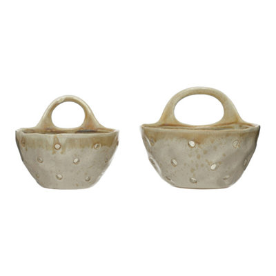 Creative Co-Op Bee Stoneware Colander