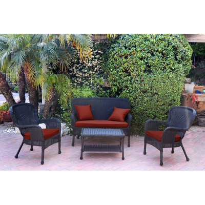 Bellas 4 Piece Sofa Set with Cushions