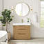 Grunwald 36" Single Bath Vanity in Washed Ash Grey with White Integrated Stone Sink Top