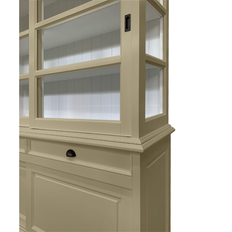 Jacksonport Display Cabinet, Beige/White