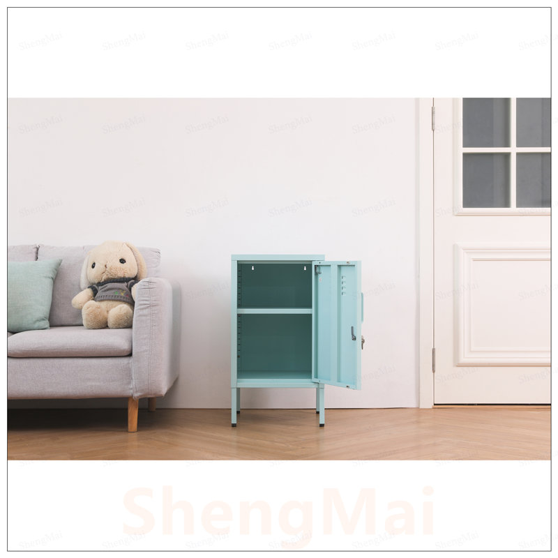 Armoire de rangement durable et multifonctionnelle en métal avec tablettes réglables et porte verrouillable, parfaite pour une organisation sécuritaire et efficace.