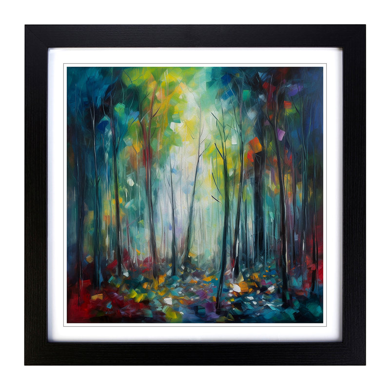 Single Picture Frame Print on Wood, Black