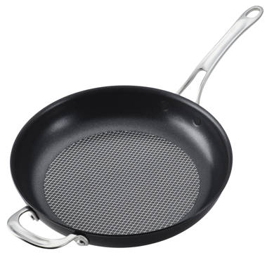 Anolon X Hybrid 10 Nonstick Induction Fry Wok With Lid Super Dark Gray :  Target