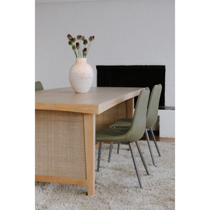 Chaise d'appoint rembourrée Finnigan, Similicuir vert pâle