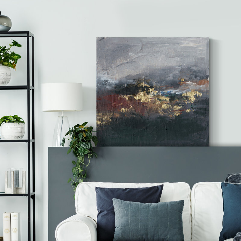 «Mountains in the Mist II», reproduction sur toile tendue, H 24 po x l 24 po x P 1 po