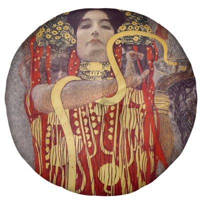 Coussin de plancher rond hygeia Gustav Klimt