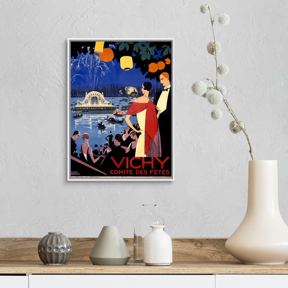 " Vichy, Comite Des Fetes, Vintage Poster, By Roger Broder " by Roger Broder Bungalow Rose 