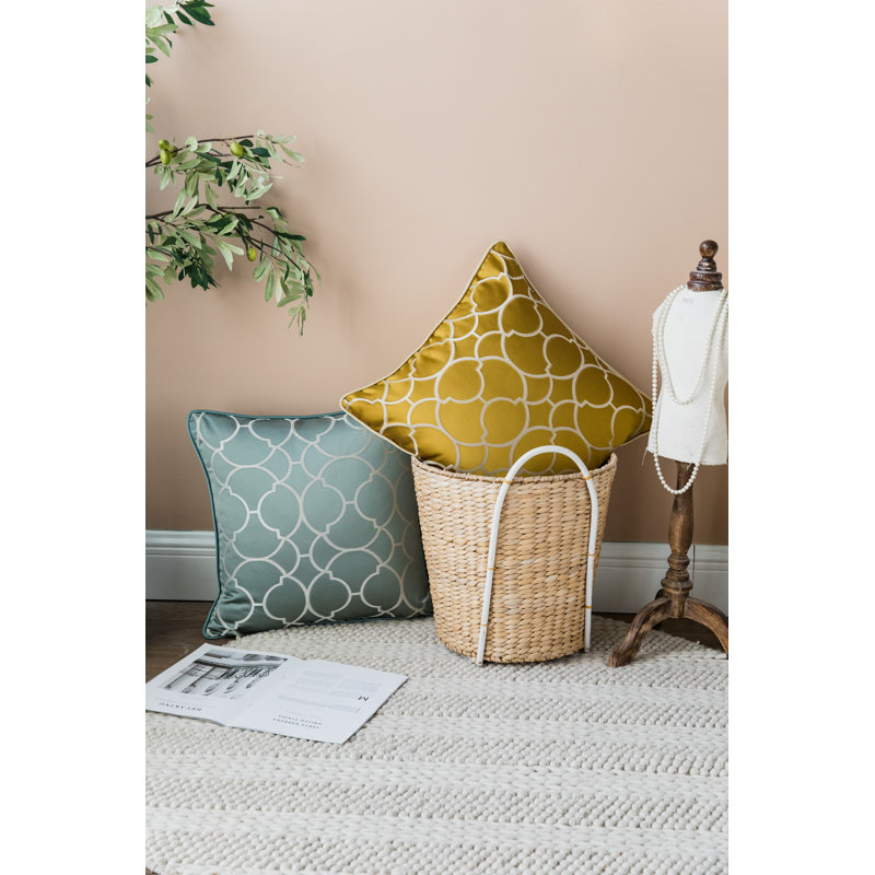Housse de coussin Moroccan Trellis, Vert clair