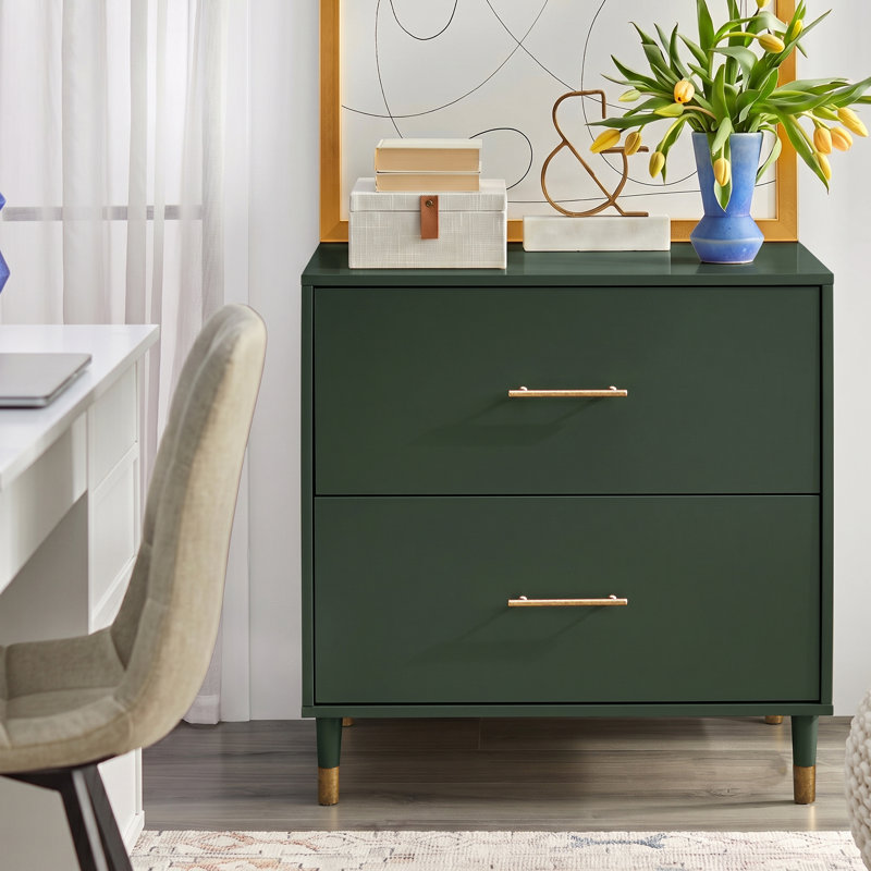 Classeur latéral à 2 tiroirs Camylle, Olive Green