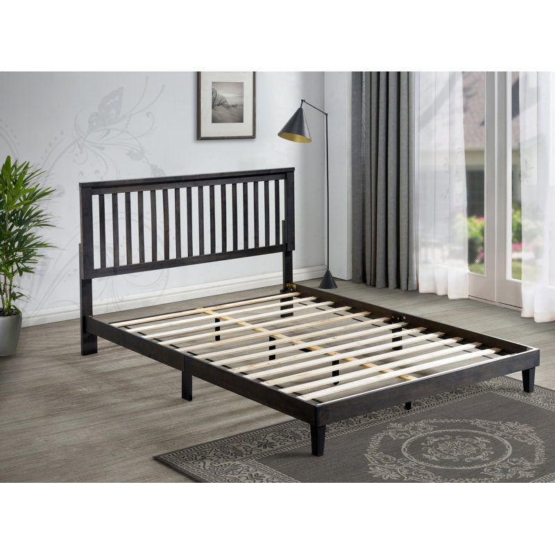 Slat Bed, Queen, Dark Cappuccino
