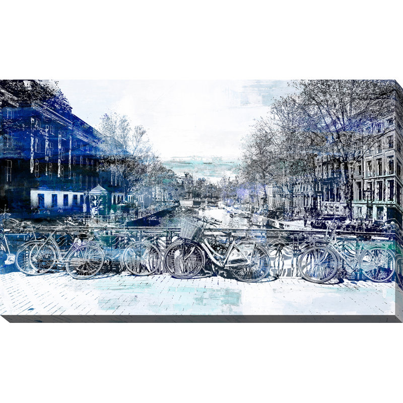 « amsterdam i », reproduction d’impression sur toile tendue, H 28 po x l 48 po