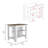 Arloa 2 Piece Kitchen Set, Kitchen Island + Kitchen Pantry-795998719