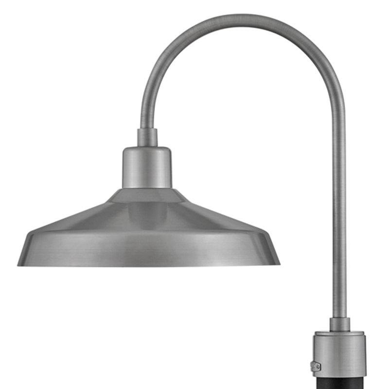 Forge Post Lantern, Antique Brushed Aluminum