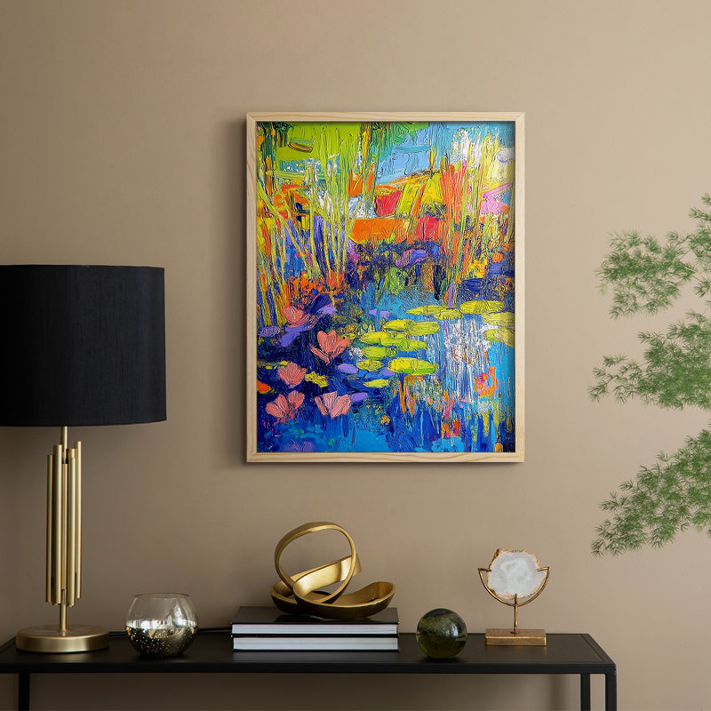 Reproduction encadrée FLORAL Series DCII - bois massif, H 11 po x l 9 po