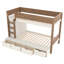 Lit superposé simple au dessus d'un lit simple / simple TG au dessus d'un lit double avec 4 tiroirs de rangement, lit superposé en bois massif avec garde-robe intégrée et garde-corps pleine longueur, sans sommier, beige et naturel-748298541