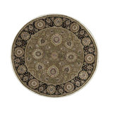 Manchuria Wool Oriental Area Rug in Brown/Black