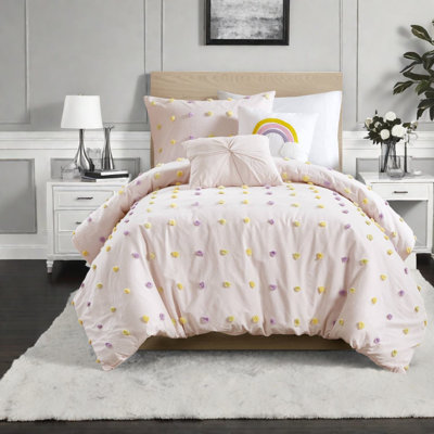 Premium Bedding Sets, Cotton Twin Xl Pom Pom Comforter For Modern Home