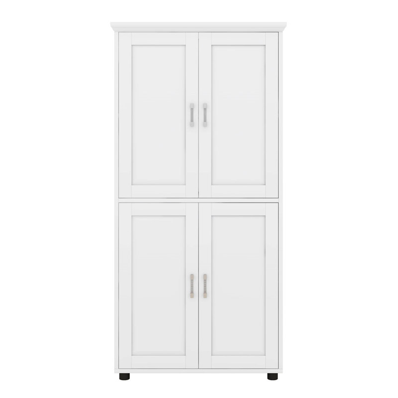 Tall Storage Cabinet, Bathroom Storage Cabinet With 2 Double-Door And Adjustable Shelf For Bathroom, Office, Living Room