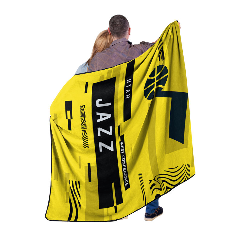 Throw Blanket, Yellow/Black, Utah Jazz