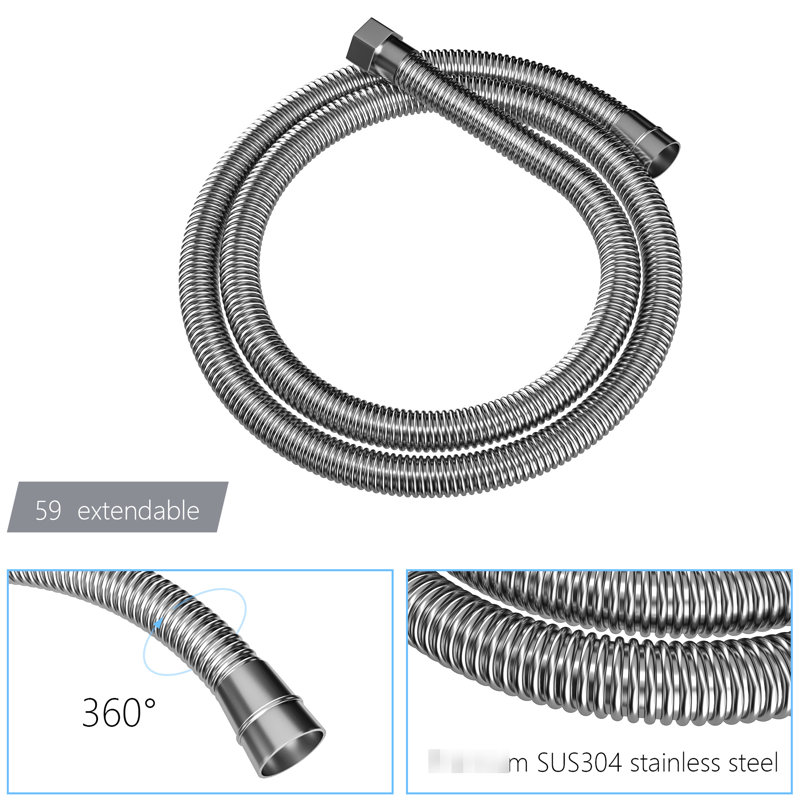 Double système de douche - Nickel brossé de 10 pouces avec installation facile, jet réglable et portatif pour un carré hygiénique luxueux avec soupape équilibrée, rafraîchissement des pluies