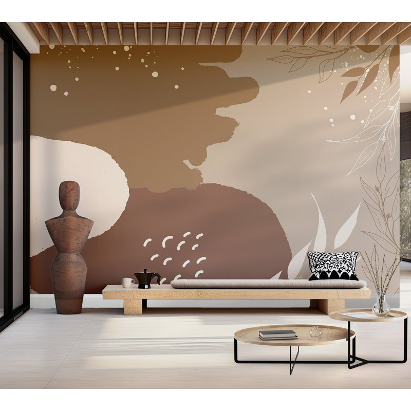 Murale pelez et collez de qualité supérieure - Nature abstraite, L 120 po x l 180 po