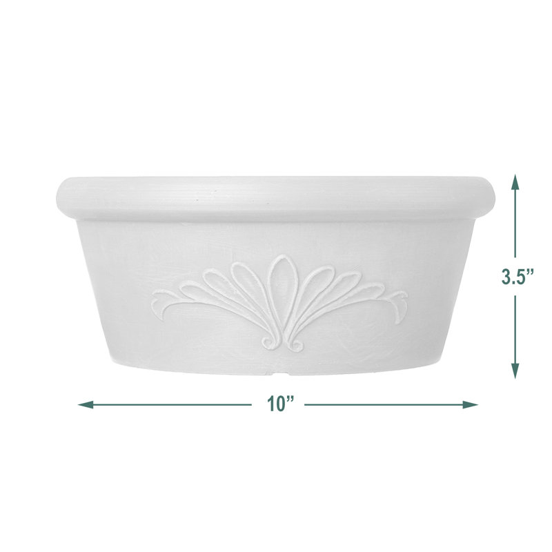 Myler Planter, 3.5" H x 10" W x 10" D, Taupe