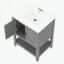Meuble-lavabo de salle de bain avec lavabo en céramique et tablette ouverte-1852168894