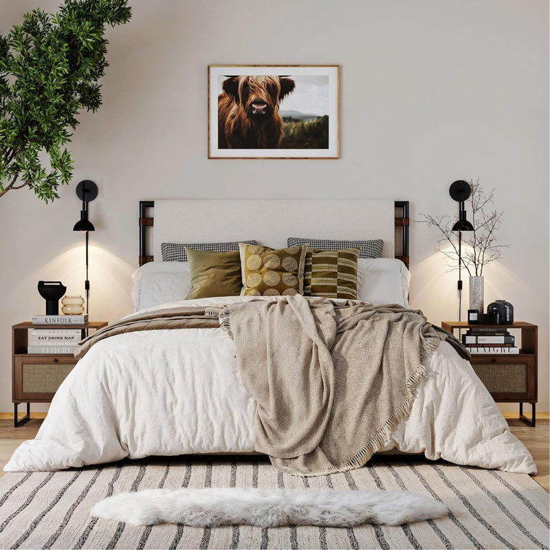 Table d'appoint en bois avec rangement pour le salon ou la chambre à coucher, gris - ensemble de 2