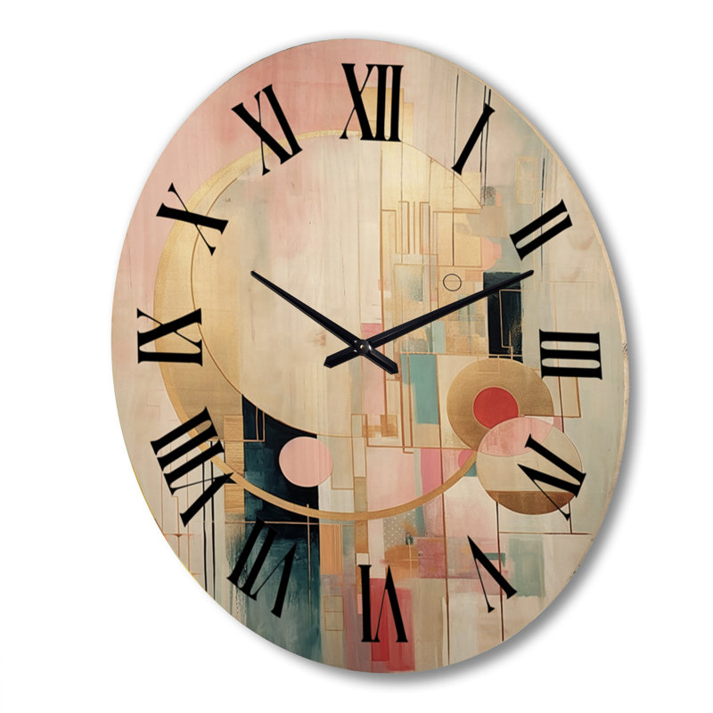 Horloge murale en bois massif Fredericktown, Très grand