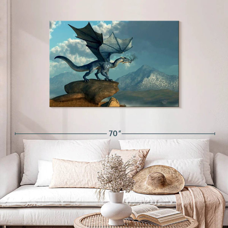 Kelan Blue Dragon, 30" H x 45" W