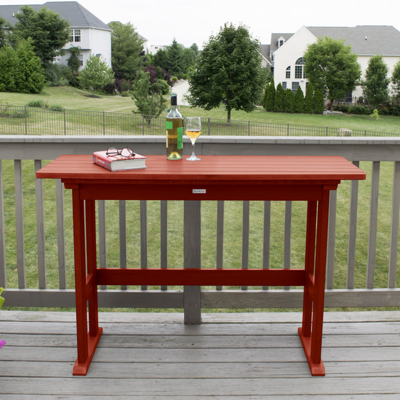Table de bar Arbnora, Rouge rustique