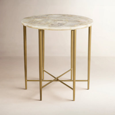 Tira Stone Top End Table