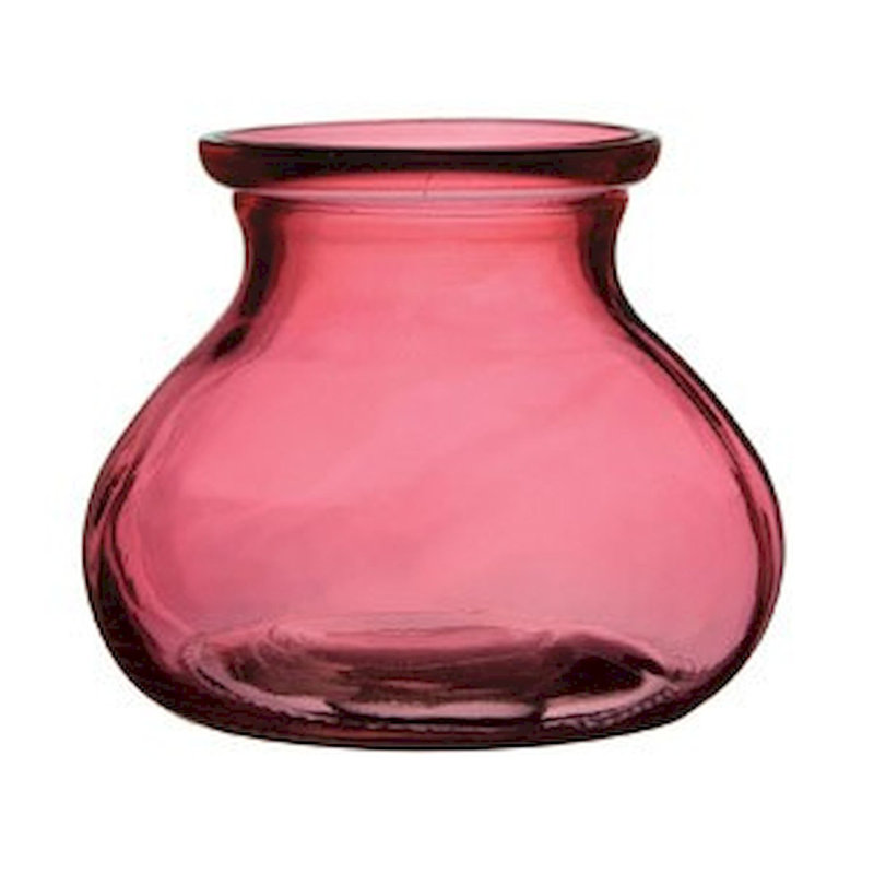 Vase en verre transparent Rosie Posie, H 5 po x l 3,75 po x P 3,75 po, Vert