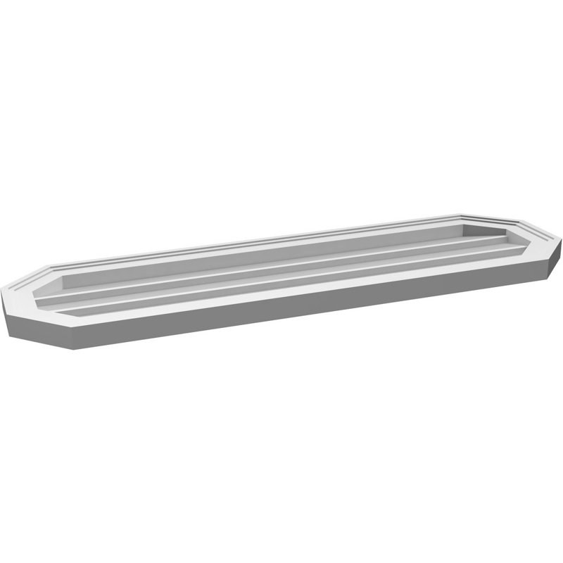 Évent horizontal gondole allongé en surface octogonal Signature, H 12 po x l 40 po x P 1,5 po