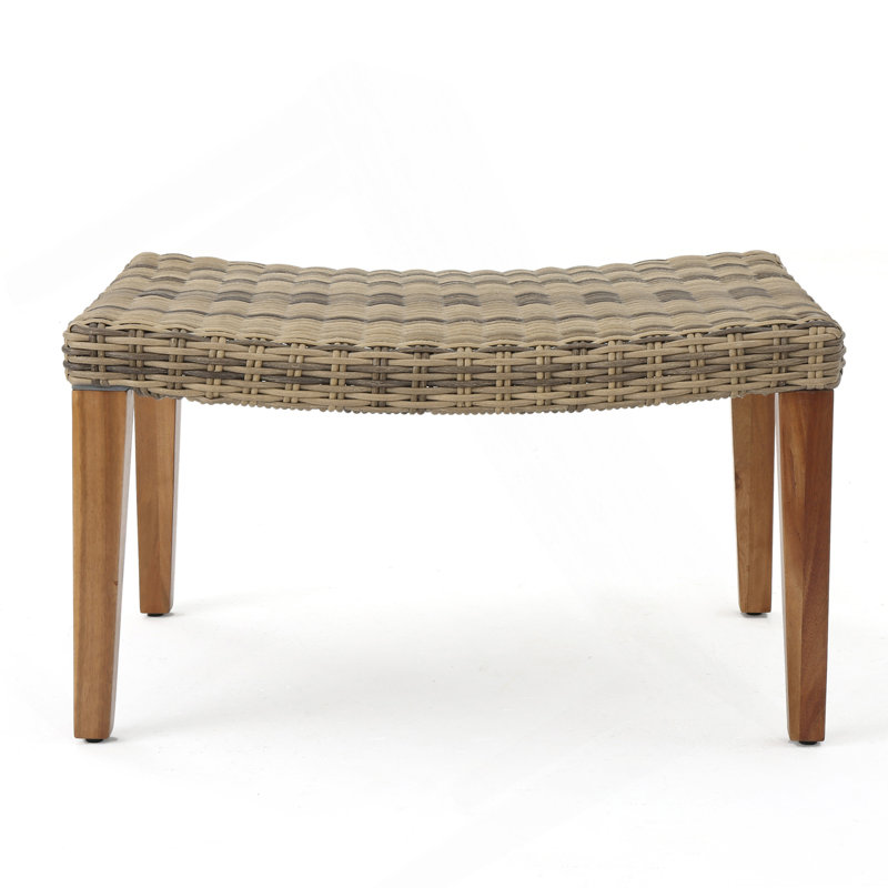 Fauteuil en bois et osier Hampton