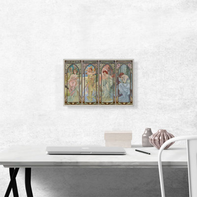 Times of the Day par Alphonse Mucha, reproduction d'art sur toile tendue