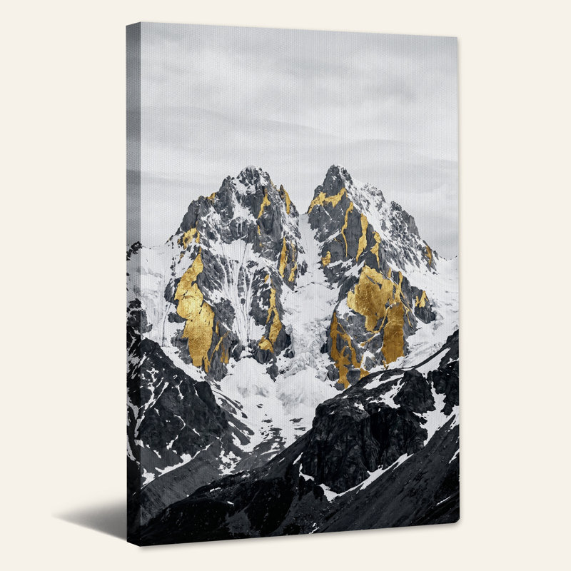Art mural sur toile Snowy Mountain Range, H 24 po x l 16 po