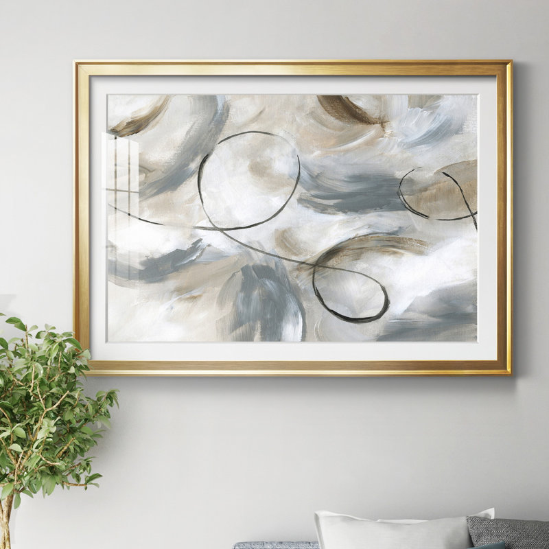 Staccato - peinture encadrée, Cadre doré, H 26,5 po x l 36,5 po x P 1,5 po