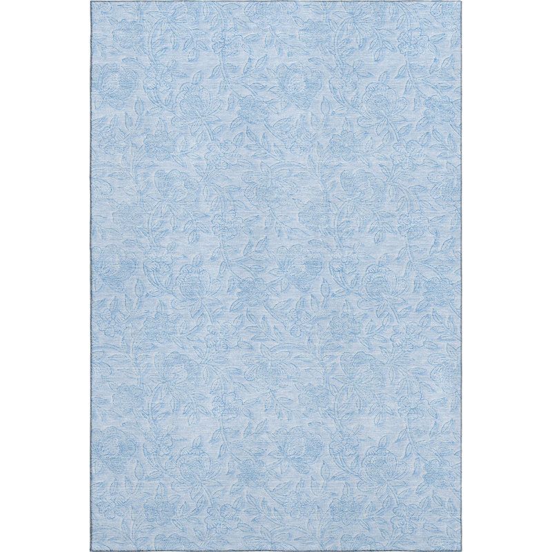 Premium Machine Washable Prisco Sky Rug, Rectangle 9' x 12'