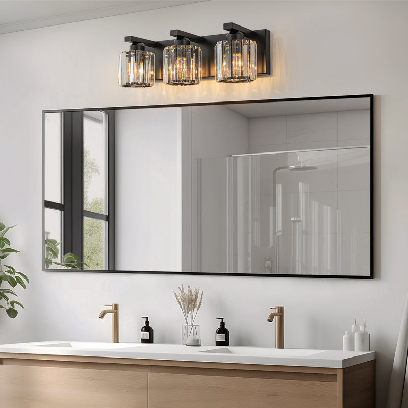 3/4 Light Dimmable Vanity Light, Matte Black, 3