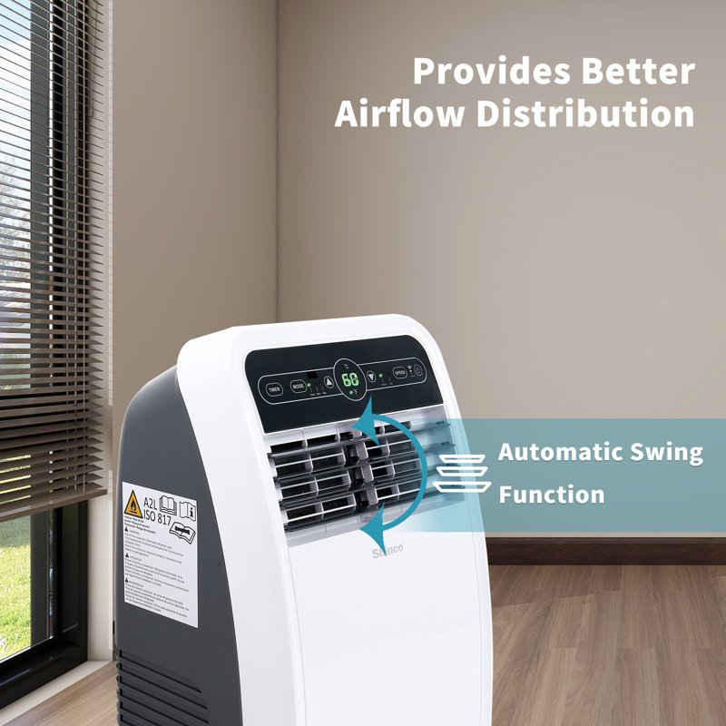 Shinco 10,000 Btu Portable Air Conditioner, Portable Ac Unit With Built-in Cool, Dehumidifier & Fan Modes For Room Up To 300 Sq.ft, Rc, Wi-fi Enabled, 24 Hour Timer, Window Kit