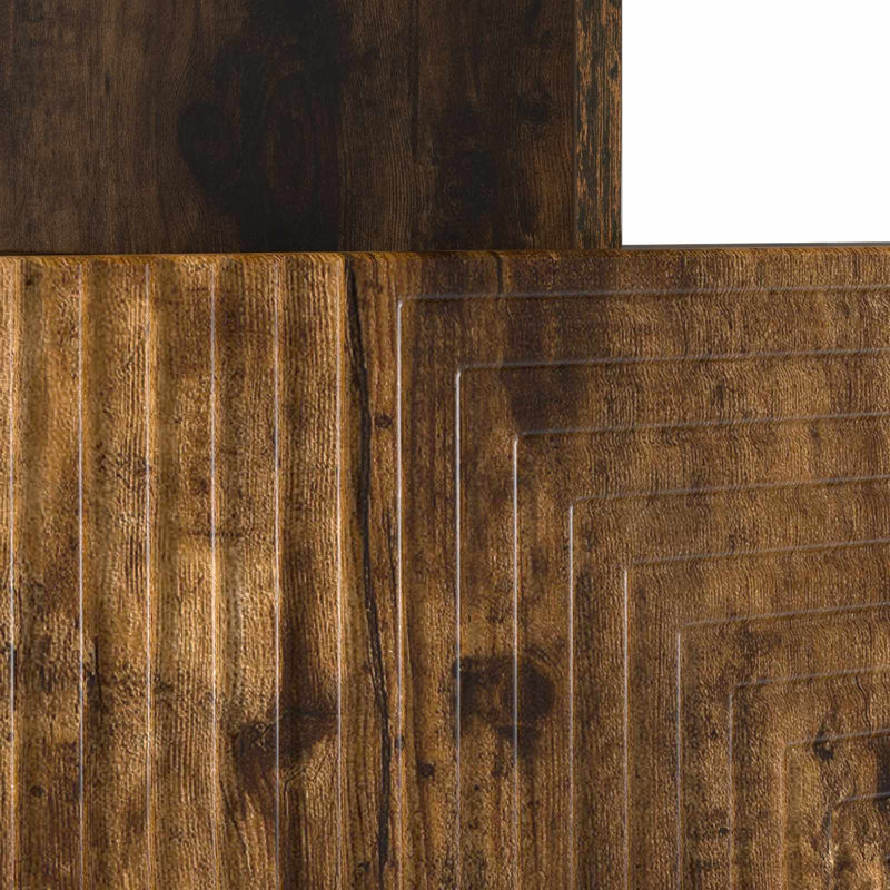 TV Stand, 43cm H x 100cm W x 35cm D, Smoked Oak