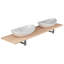 Bonnaford Double Bathroom Vanity with Vessel Ceramic Basin-386183071