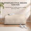Pouf rembourré crème 17 po Florence-116415923